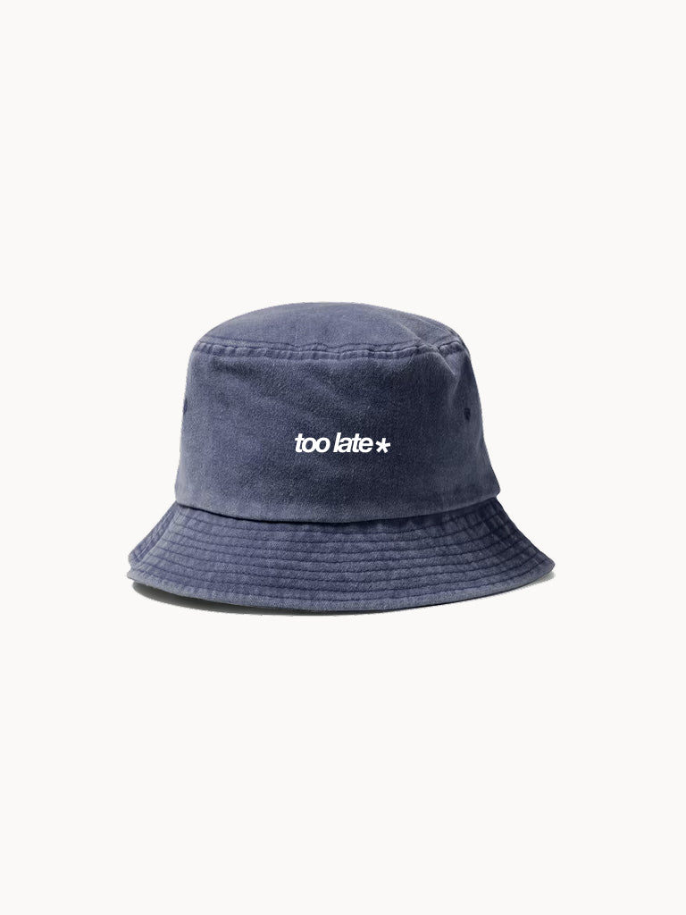 Gorro bucket efecto lavado azul