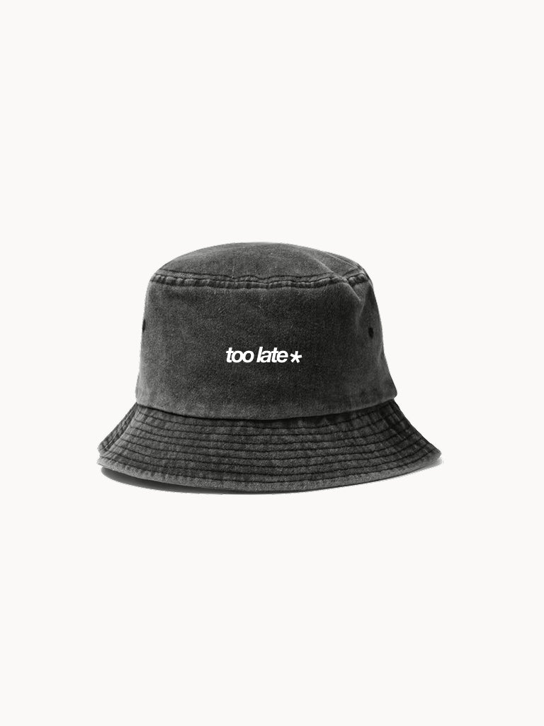 Gorro bucket efecto lavado negro