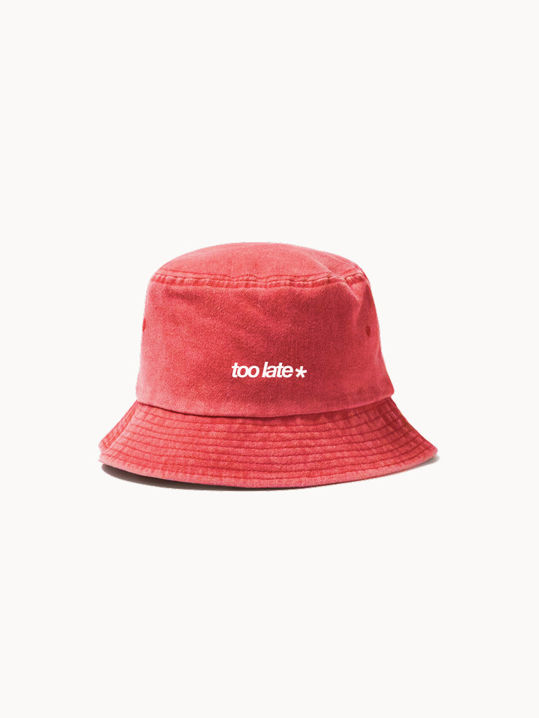 Gorro bucket efecto lavado rosa