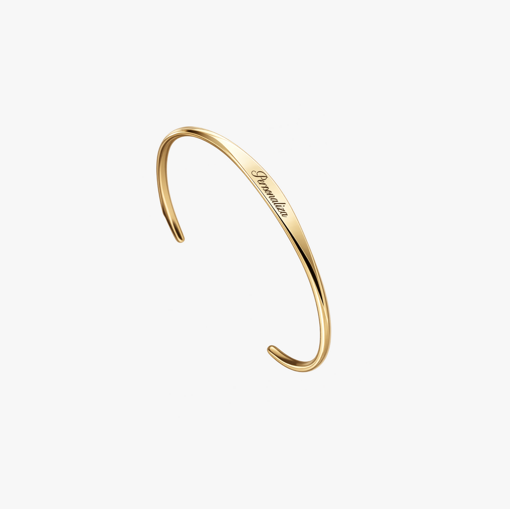 Brazalete personalizable dorado