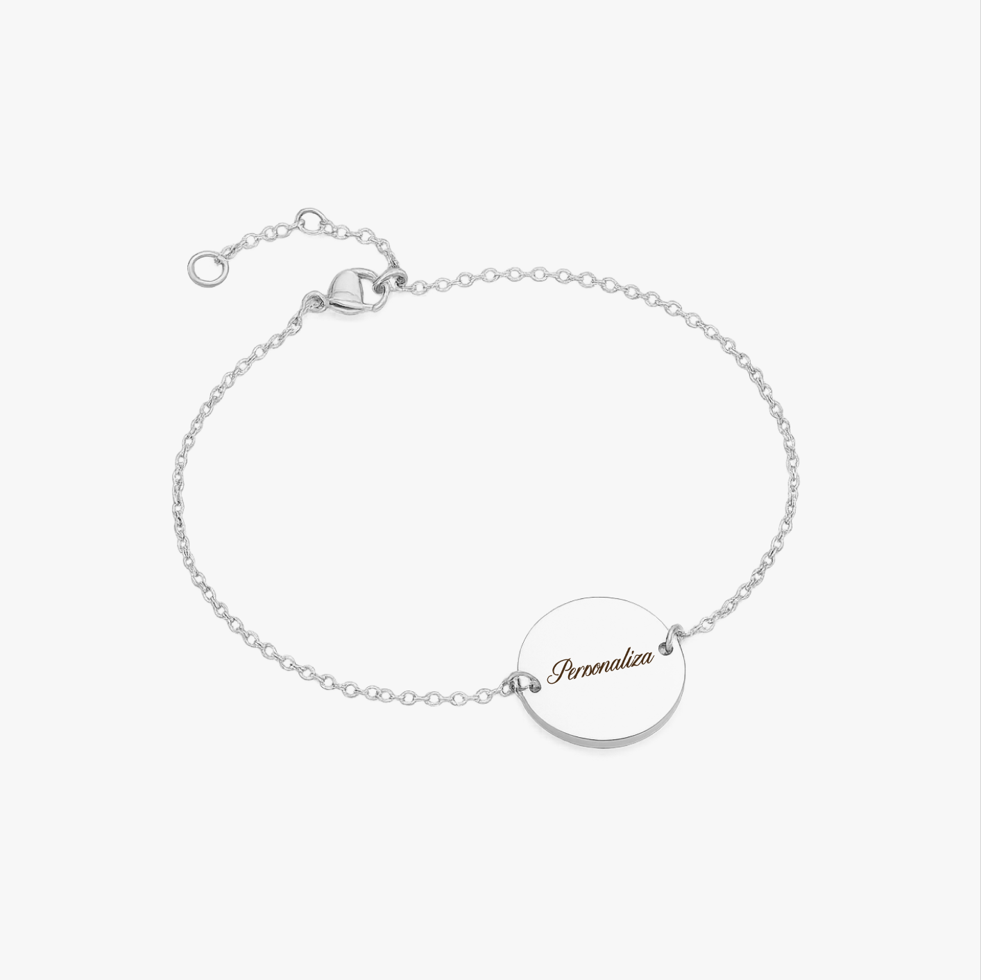 Pulsera regulable plateada