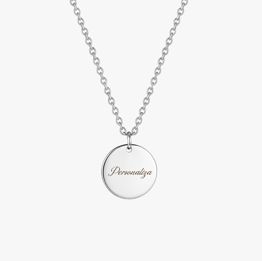 Collar personalizable plateado
