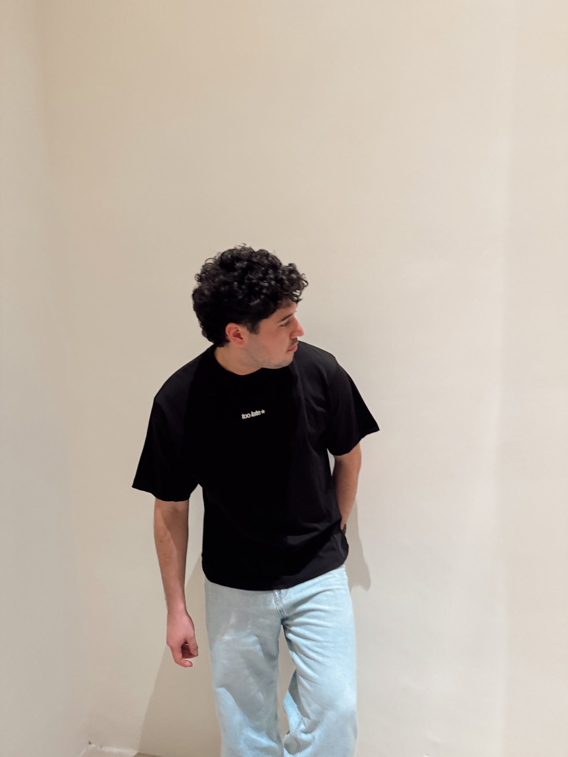 Camiseta Negra Cupid's lover Rojo