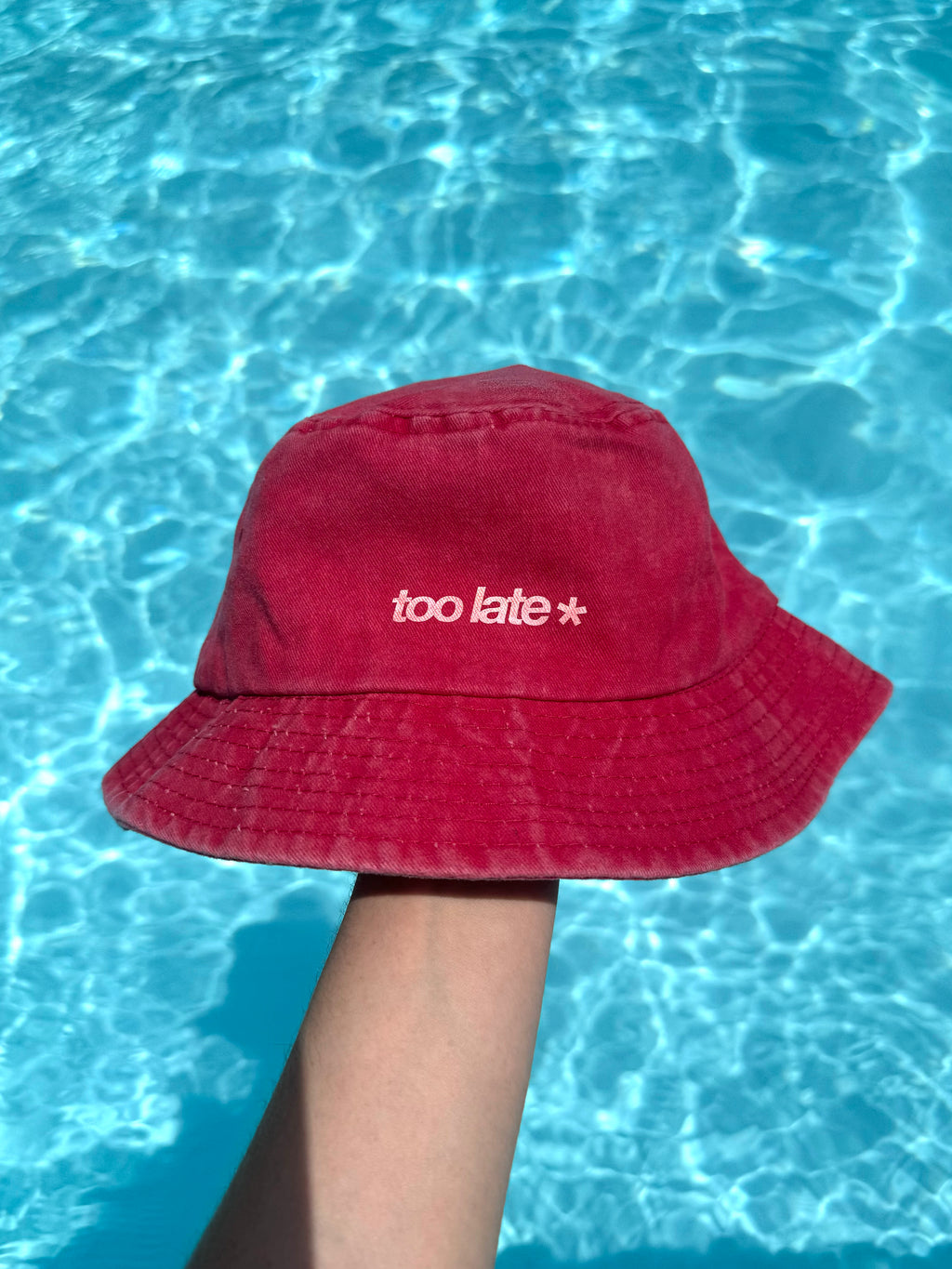 Gorro bucket efecto lavado rosa