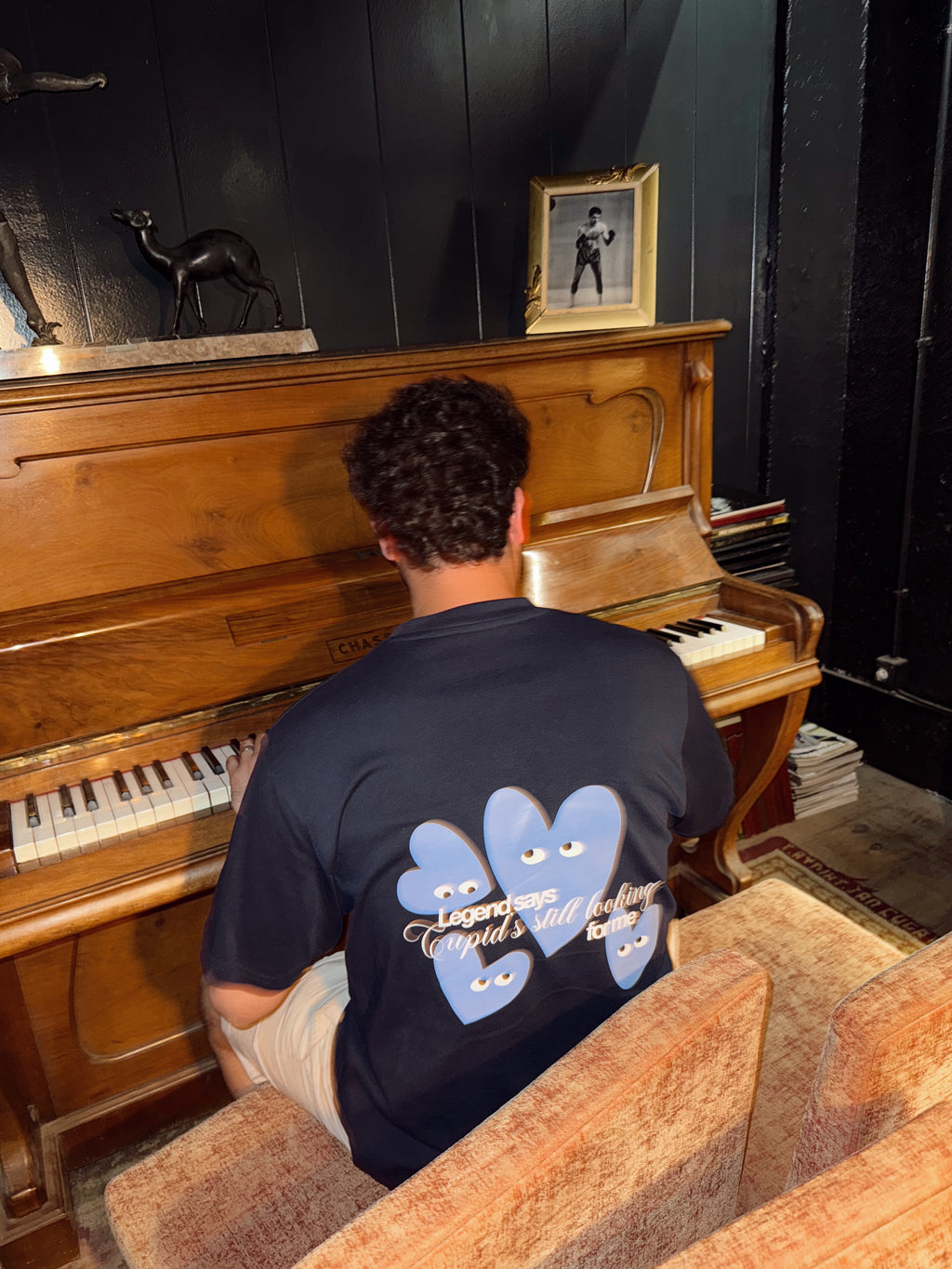 Camiseta Azul Cupid's lover Azul claro
