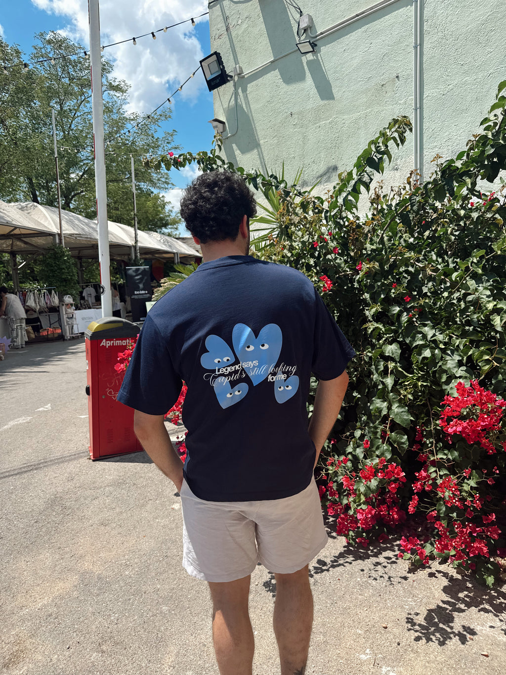 Camiseta Azul Cupid's lover Azul claro